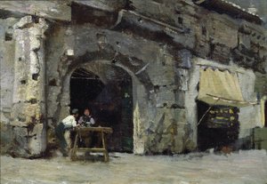 Roma, mørke butikker av Antoine Auguste Ernest Herbert or Hebert