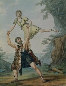 Andre Jean-Jacques Deshayes og James Harvey d'Egville i Ballet-Pantomime 'Hercules and Deianeira', pub. 1804