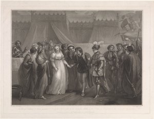 Catherine van Valois og kongen Hendrik V van Engeland Prinsessen Katarina av Frankrike presenterte Henrik den 5. av England (...) (tittel på objekt)