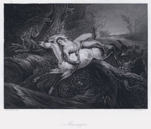 Mazeppa (gravering) av Antoine Charles Horace Vernet