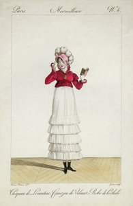 En dame i en levantinsk hatt, et lagdelt skjørt og en fløyelsjakke, plate 6 fra 