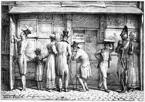 Delpechs litografiske trykkeri, ca. 1818 av Antoine Charles Horace Vernet