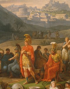 Begravelsesleker til ære for Patrocles, detalj om greske helter, ca. 1790 olje på lerret se også 346198
