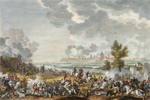 Slaget ved S. Giorgio di Mantova, 29. Fructidor, år 4 (september 1796) gravert av Jean Duplessi-Bertaux (1747-1819) (akvatint)