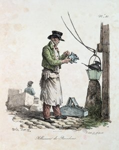 The Lamplighter, gravert av Francois Seraphin Delpech (1778-1825) av Antoine Charles Horace Vernet