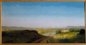 Rommaleri av Antoine Chintreuil (1814-1873) 1869 Søn. 1,02x2,02m.