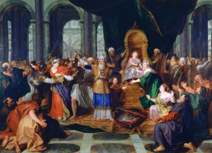 Athaliah utvist fra tempelet, malt før 1697