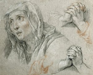 Studier til Jomfruens figur av Antoine Coypel