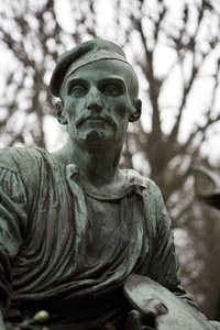 Graven til Jean Louis Andre Theodore Gericault (1791-1824) (bronse) av Antoine Etex