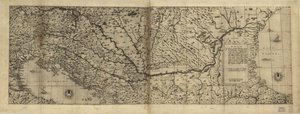 Norsk: Relieff vist billedmessig. Noen kart helt på italiensk, noen kart helt på latin. Tittel hentet av katalogiserer fra tittelsiden til innbundet Lafréry-atlas. Sytten løse ark som vises i atlas solgt av Antoine Lafréry. Phillips, 5917 Tilgjengelig av Antoine; Forlani Lafréry