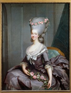 Portrett av Marie Therese Louise de Savoie Carignan, prinsesse av Lamballe av Antoine François Callet