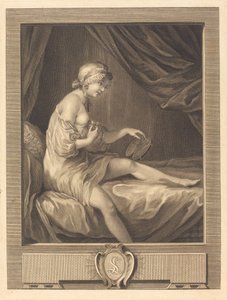 Rosebud-sammenligningen av Antoine Francois Dennel after Gabriel Jacques de Saint Aubin