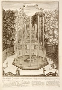 De tre fontenene, Versailles, 1714 av Antoine Herriset