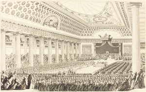 Åpningen av generalstatene i Versailles, 5. mars 1789 av Antoine Jean Duclos after Charles Monnet