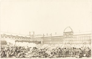 Dagen 10. august 1792 av Antoine Jean Duclos after Charles Monnet