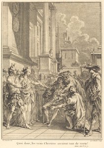 Hva da, sanne kristne ville ha så mye dyd! av Antoine Jean Duclos after Hubert François Gravelot