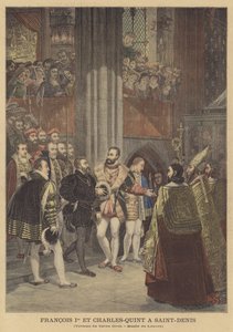 Francis I og Charles V på Saint-Denis av Antoine Jean Gros
