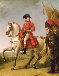 Napoleon Bonaparte (1769-1821) Første konsul, gjennomgang av troppene sine etter slaget ved Marengo, 1802-03 av Antoine Jean Gros