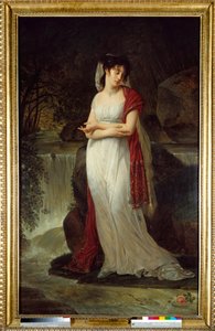 Posthumt portrett av Christine Boyer (1776-1800) Første kvinne av Lucien Bonaparte Maleri av Antoine Jean Gros (1771-1835) Søn fra 1800-tallet. 2,14x1,34 m. av Antoine Jean Gros