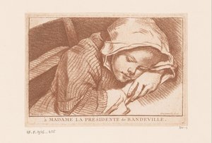sovende jente av Antoine Joseph Dezallier d