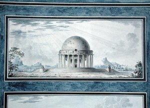 Design for et hus for en kosmopolit, 1783 av Antoine Laurent Thomas Vaudoyer