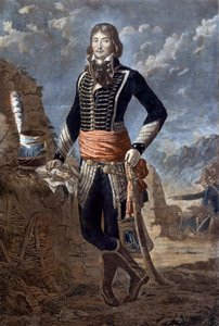 Portrett av general Marceau (1769-1796) (Francois Severin Marceau Desgraviers), basert på et maleri av Antoine Louis Francois Sergent (1751-1847), kjent som sersjant Marceau. Gravering fra 1700-tallet. Paris, musee de l