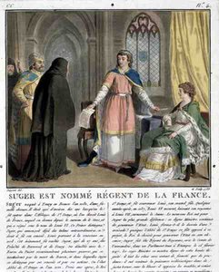 Abbed Suger (1082-1152) er navngitt som regent av Frankrike, 1788