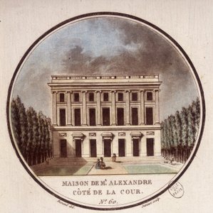 Maison de Monsieur Alexandre, sidegårdsplass, Paris. I prittoresque utsikt over hovedbygningene i Paris av sersjant av Antoine Louis Francois Sergent Marceau