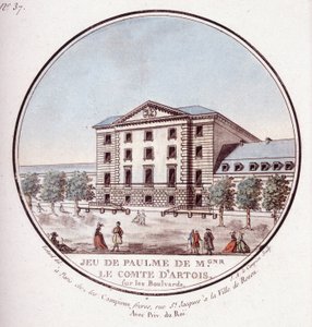 Palmespill av Artois konto på boulevardene. I prittoresque utsikt over hovedbygningene i Paris av sersjant av Antoine Louis Francois Sergent Marceau