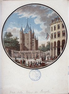 Paris, utsikt over tempeltårnet - i "" Pittoresk utsikt over hovedbygningene i Paris"" av sersjant av Antoine Louis Francois Sergent-Marceau