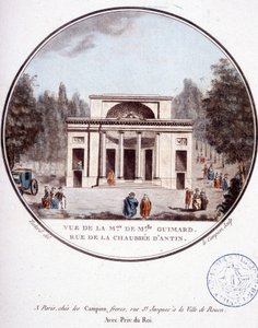 Utsikt over Mademoiselle Guimards hus, rue de la chaussée d