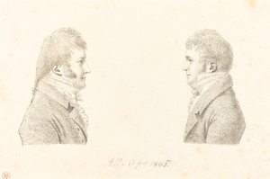 Selvportrett og kunstnerens bror av Antoine Marie Philippe Louis d