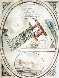 Plan over huset og hagen til M. Pantet av Antoine Marie Souchard
