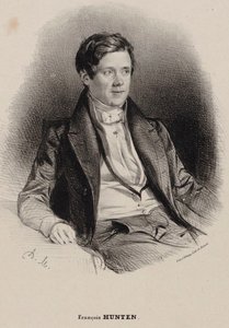 Portrett av pianisten og komponisten Franz Hünten 1793-1878. av Antoine Maurin