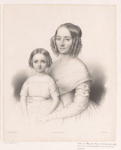 Portrett av Catharina Petronella Maria Cochius med datteren