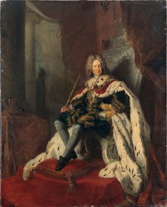 Kong Frederick I på sølvtronen, ca 1712. av Antoine Pesne