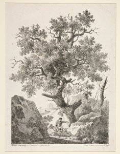 Uten tittel [Mann sitter ved treet]