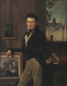 Selvportrett (olje på panel) av Antoine Pierre Steyaert
