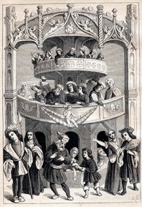 Frontispice of “” Le Grant Therence en Francois”” by Antoine Verard (active 1485-1512) - theatrical representation in the 16th century av Antoine Verard