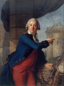 Portrett av Henri Masers de Latude 1725-1805. av Antoine Vestier
