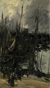 Utsikt over havnen i Dunkerque