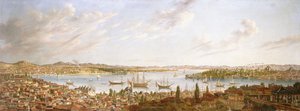 En utsikt over Konstantinopel med utsikt over Bosporus, 1770