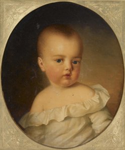 Portrett av Maria Theresia av Østerrike-Este 1849-1919 som barn, 1850