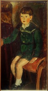 Sønnen Peter (sittende)