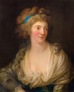 Prinsesse Frederica Charlotte av Preussen 1767-1820, hertuginne av York og Albany. av Anton Graff