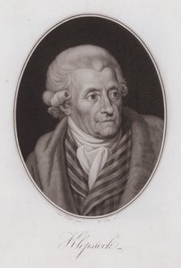 Friedrich Gottlieb Klopstock , tysk poet (gravering)