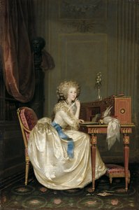 Portrett av Marie Louise av Savoy 1749-1792, prinsesse av Lamballe
