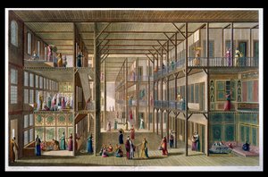 Interiøret til haremet til den store herren av Konstantinopel, gravert av Francois Denis Nee (1732-1817) 1811