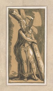 St. Andrew, vendt forover, hodet vendt mot venstre, før 1749.
