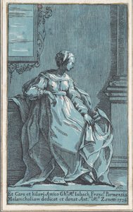 Kvinne sitter i rommet melankoli, 1726.
